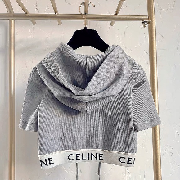 🚩steal Authentic Celine Gray Crop Top Duo - Picture 3 of 6